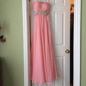 Pink prom/evening gown.